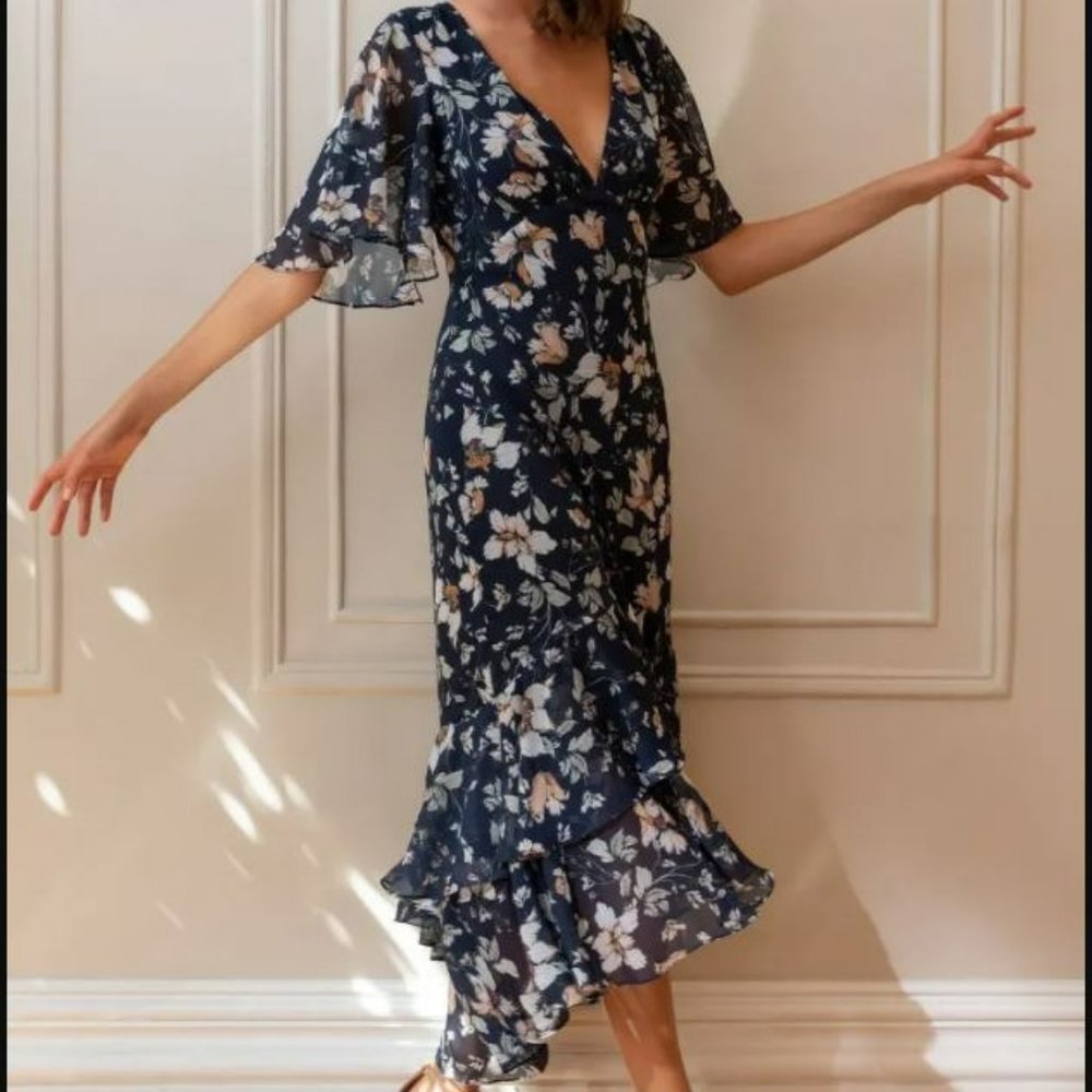 Jenny Yoo Navy Blue Sonia Dress